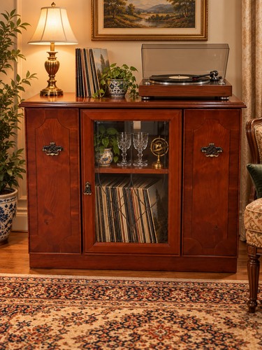 Vintage mahogany coloured - coloured, tv