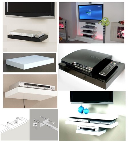 Floating media shelves - media, shelf