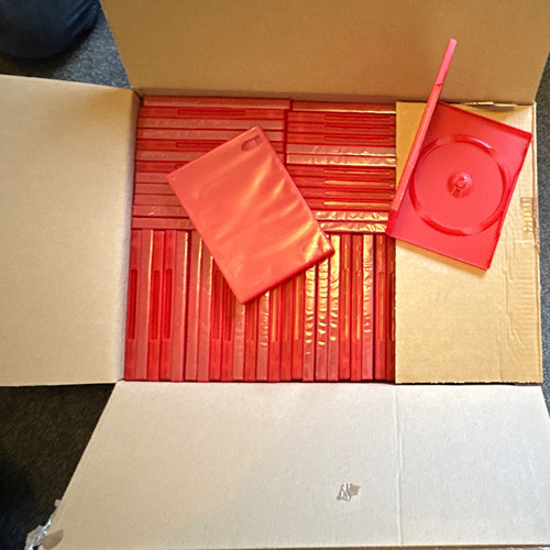 Red plastic cases - plastic,