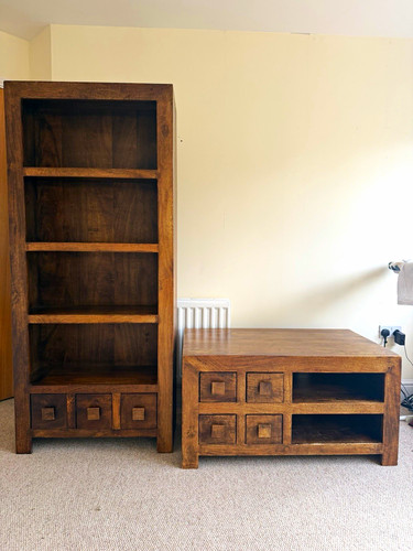Solid mango wood bookcase - mango,