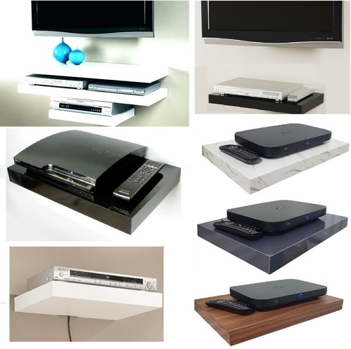 Floating media shelves shelf - floating,