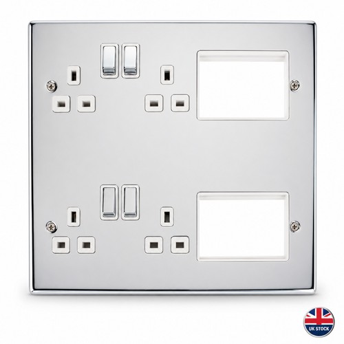 Media plate 4x13a socket - plate,