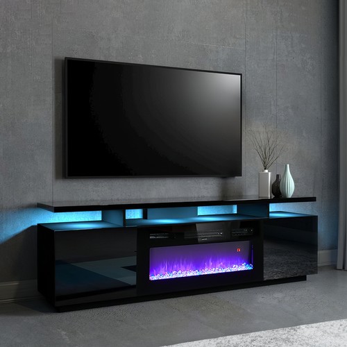 70inch black stand - black, cabinet